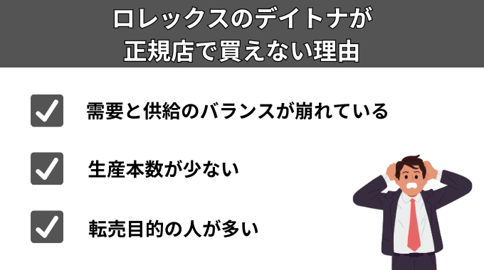 ロレックスのデイトナが正規店で買えない理由