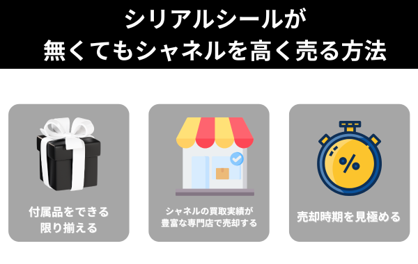 シリアルシールが無くてもシャネルを高く売る方法