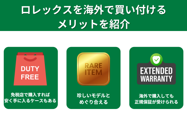 ロレックスを海外で買い付けるメリットを紹介