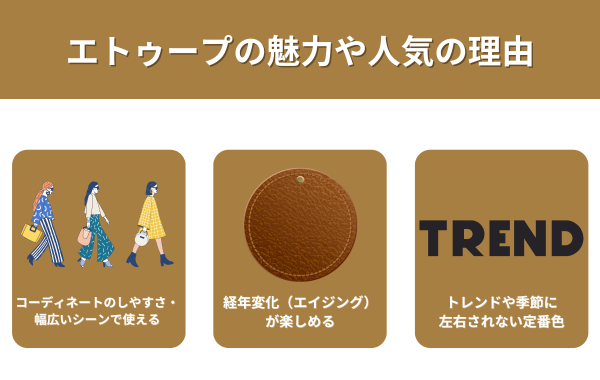エトゥープの魅力や人気の理由