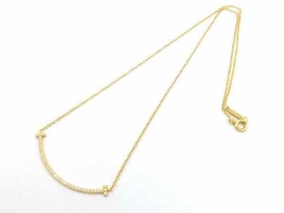 750YG ティファニーT スマイル ペンダント スモール ダイヤモンド
