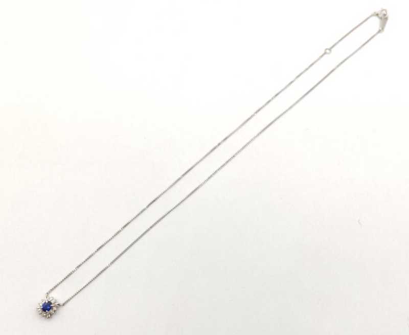 PT900ネックレス　買取　サファイア　1.0CT
