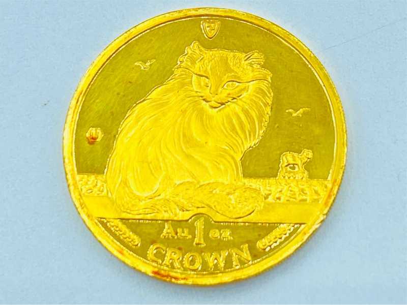 金買取 K24 マン島 キャットコイン 1995 ターキッシュキャット 1oz