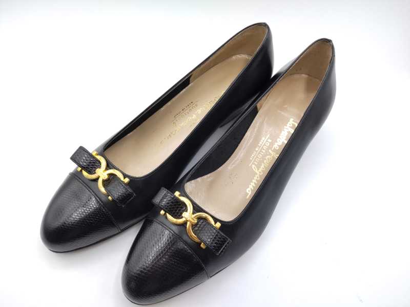 フェラガモ買取 パンプス レザー