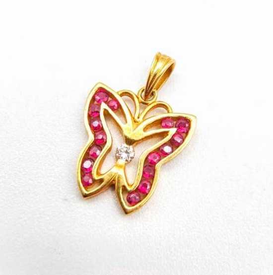 ジュエリー買取　ルビーダイヤペンダントトップ　金　宝石