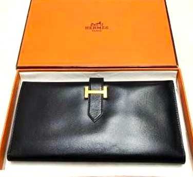 エルメス買取　ベアンクラシック　ボックスカーフ　財布