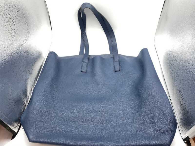 プラダ買取 トートバッグ レザー ネイビー VA0949
