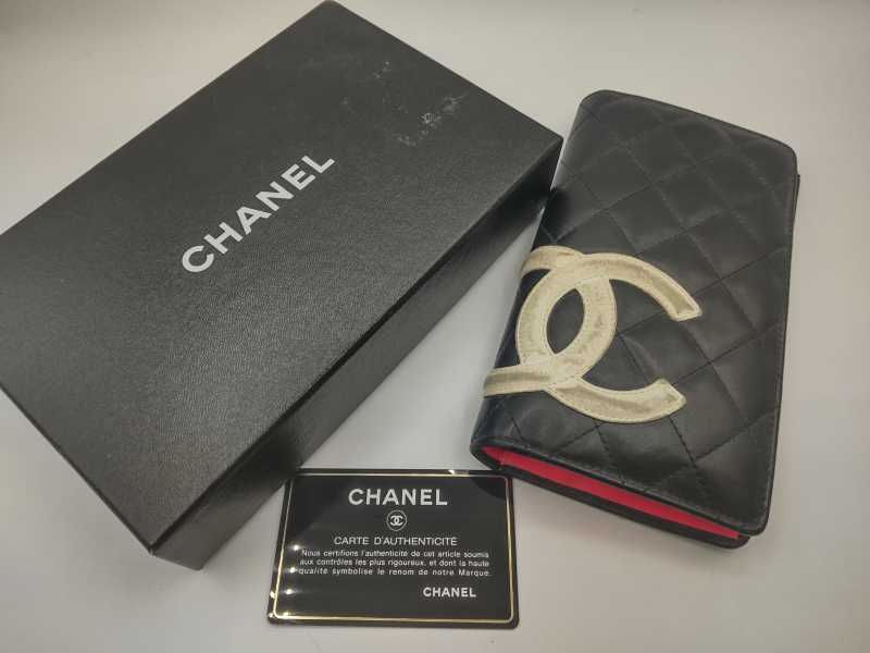 シャネル買取 カンボン 二つ折り財布