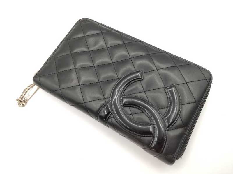 シャネル買取 カンボンライン ラウンドファスナー 長財布 