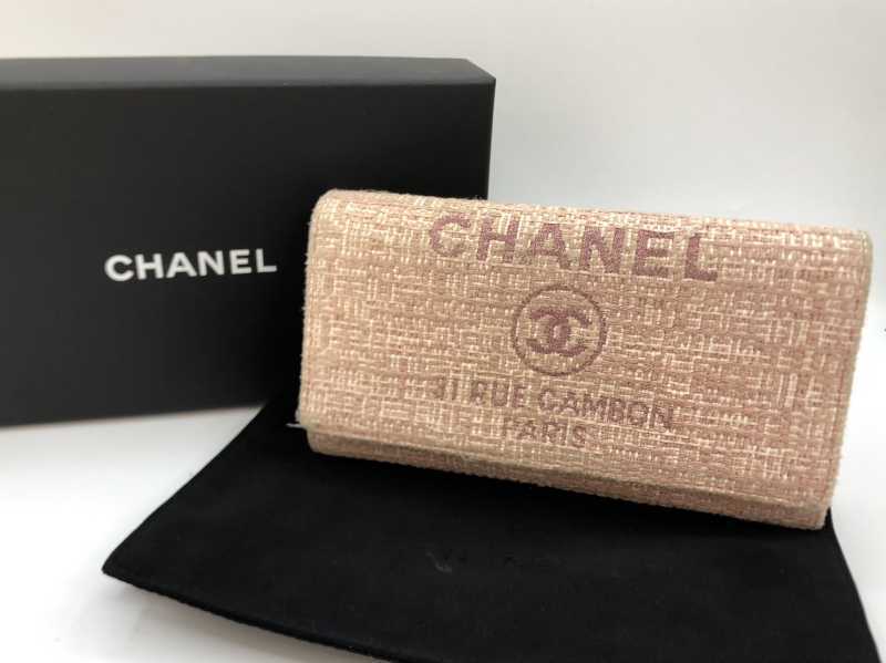 シャネル買取 ドーヴィル ロングフラップウォレット A81976