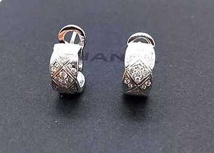 シャネル買取 750WG ココクラッシュ ダイヤモンド ピアス