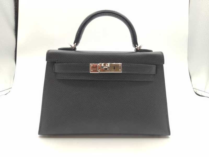 エルメス買取 ミニケリー エプソン ブラック シルバー金具