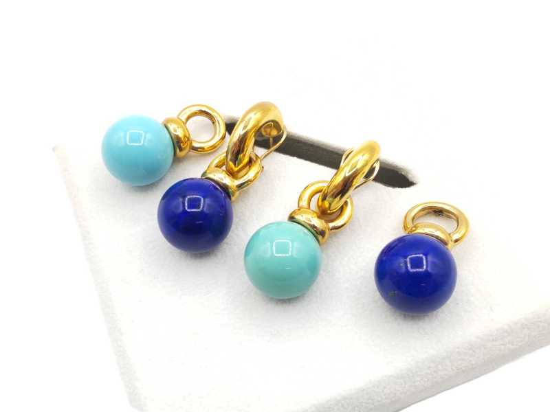 宝石買取 K18 ラピスラズリ ターコイズ ピアス