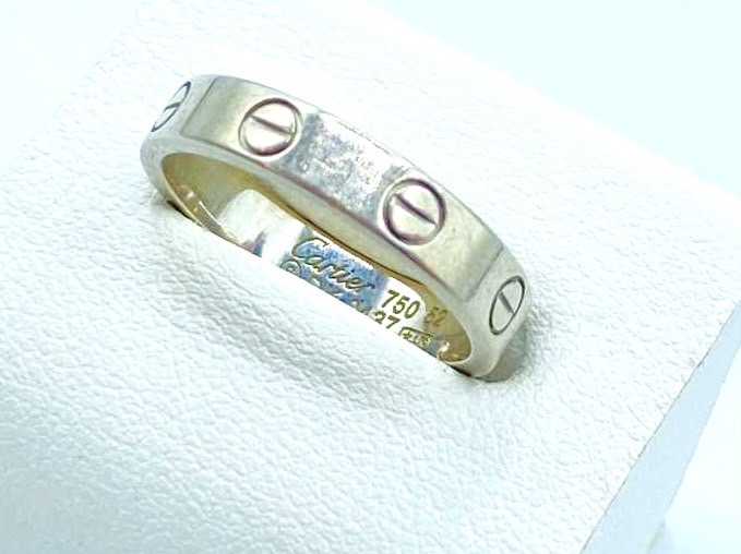 カルティエ買取 750WG LOVE ウェディング リング #52