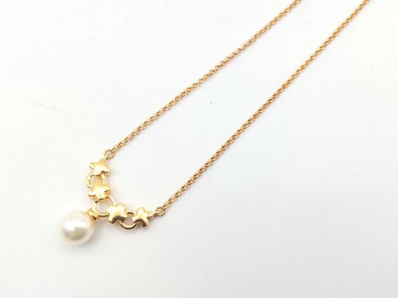 ミキモト　買取　パール付ネックレス　750YG