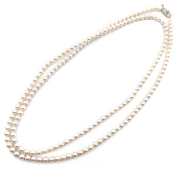 宝石買取 ロングパールネックレス SV