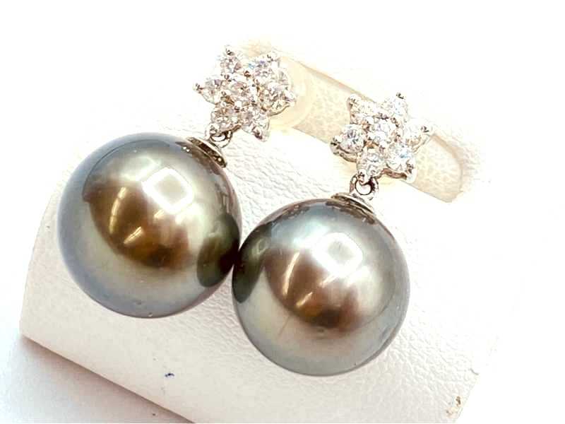 宝石買取 K18 パール ダイヤモンドドロップ ピアス