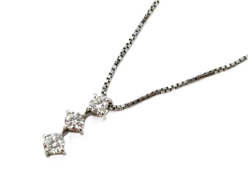 ダイヤモンド買取 PT850 PT900 トリロジー デザインネックレス 0.300ct