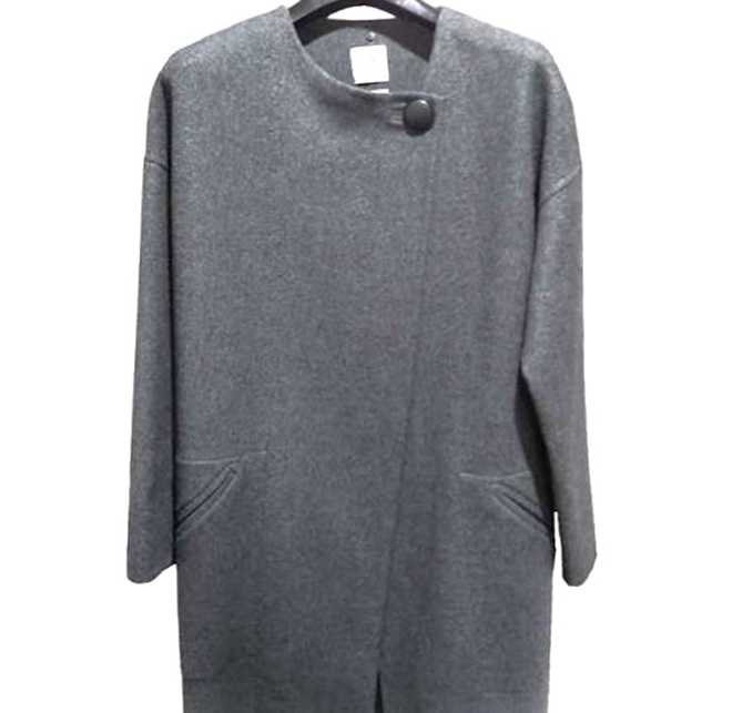 エルメス買取 ノーカラーロングコート カシミヤ