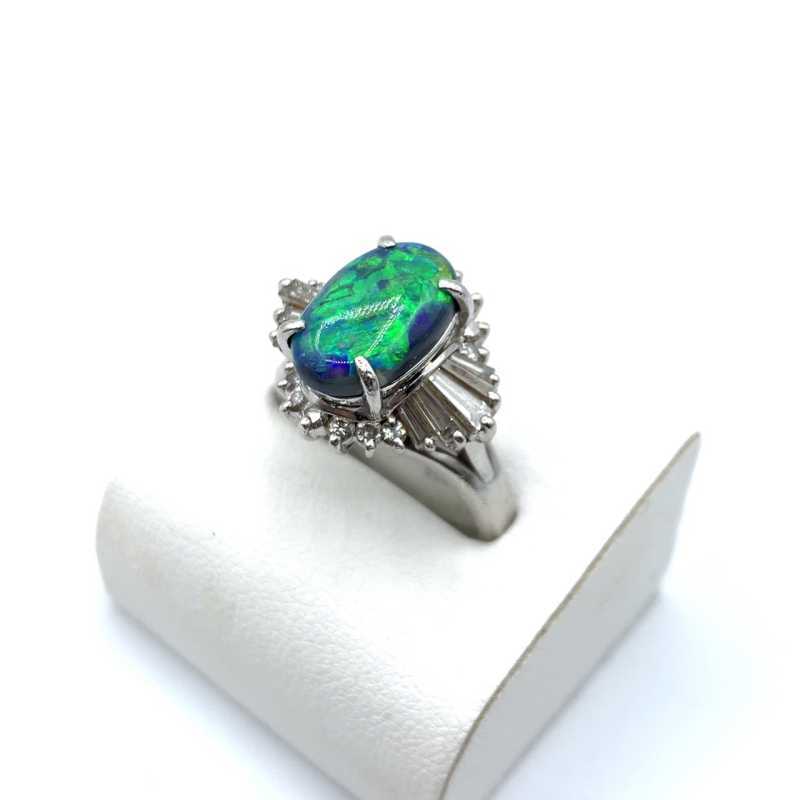 宝石買取 プラチナリング ブラックオパール