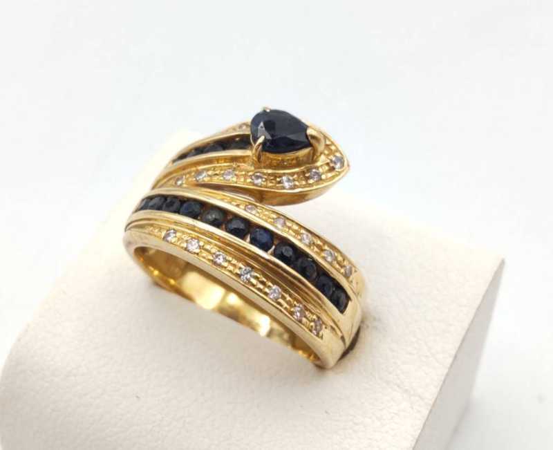 K18リング　買取　サファイア