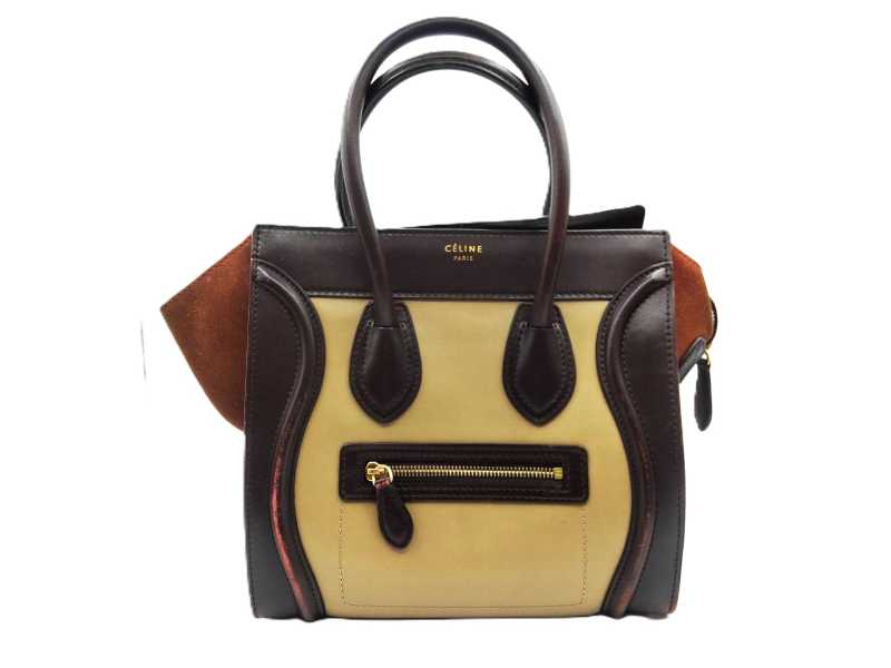 セリーヌ買取 ラゲージ マイクロショッパー レザー ハンドバッグ マルチカラー