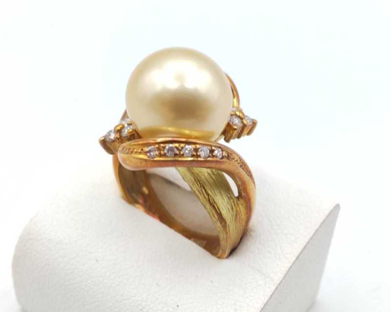 K18リング　買取　パール