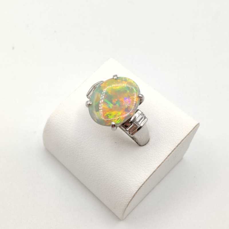 宝石買取 プラチナリング オパール ダイヤ