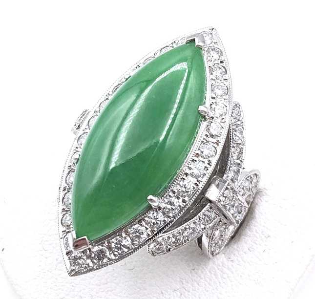 宝石買取　ヒスイダイヤモンドリング　プラチナ