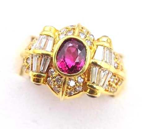 宝石買取　K18ルビーダイヤモンドリング