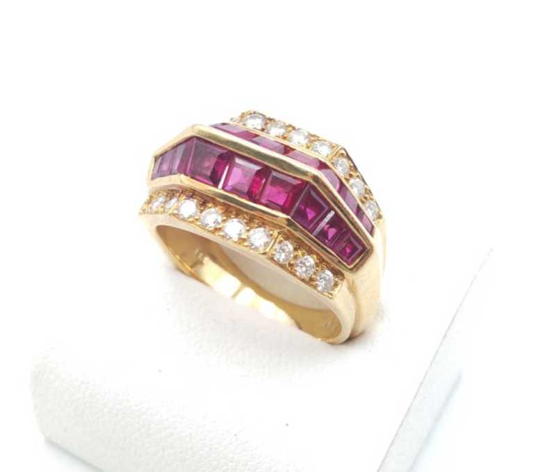 K18リング　買取　ルビー ダイヤ