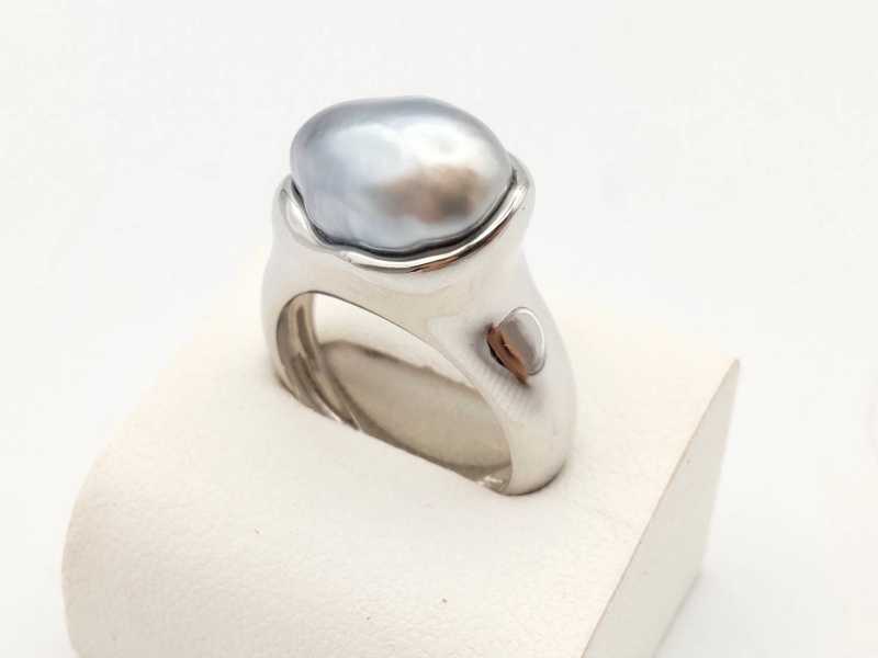 ティファニー　買取　パール付リング