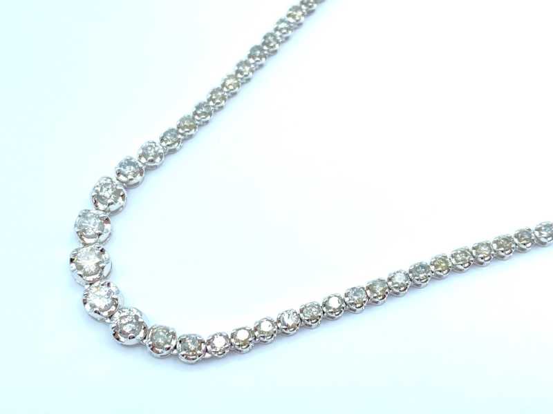 ダイヤモンド買取 K18 ホワイトゴールド台 ダイヤモンド 5.00ct ダイヤモンド テニスネックレス