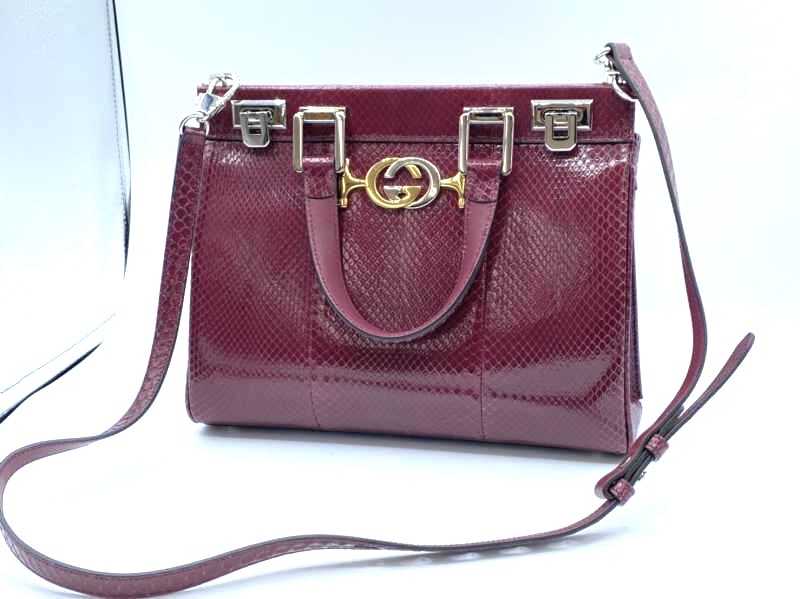 グッチ買取 ズゥミ ハンドバッグ パイソン 569712
