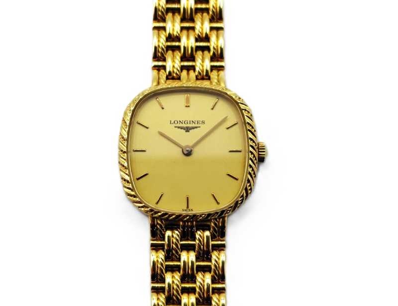 ロンジン買取 750YG スクエア レディース ウォッチ