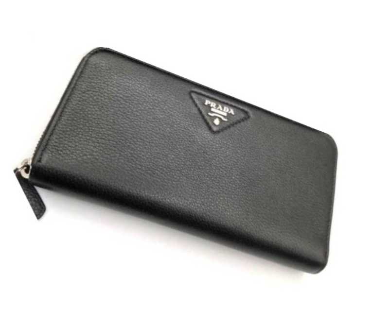 プラダ買取 ラウンドジップウォレット 