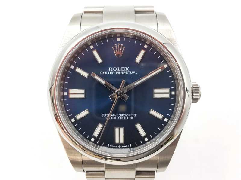 ロレックス買取 オイスターパーペチュアル ネイビー 124300
