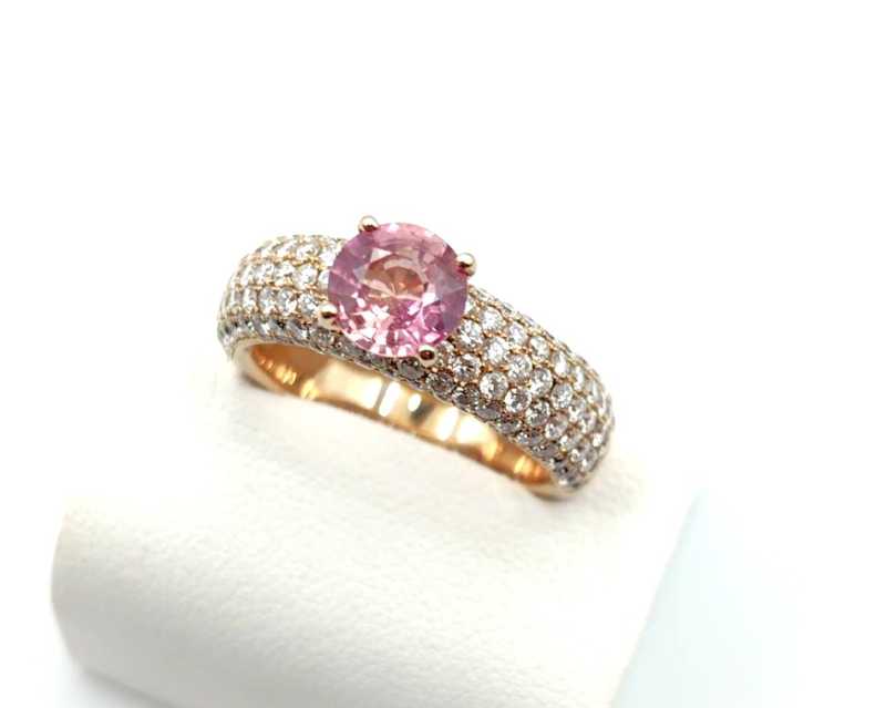 ジュエリー買取  ピンクサファイア ダイヤモンドリング