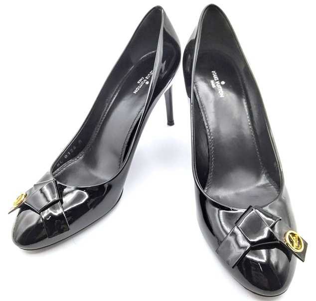 ルイヴィトン買取　ヒールパンプス　パテントレザー
