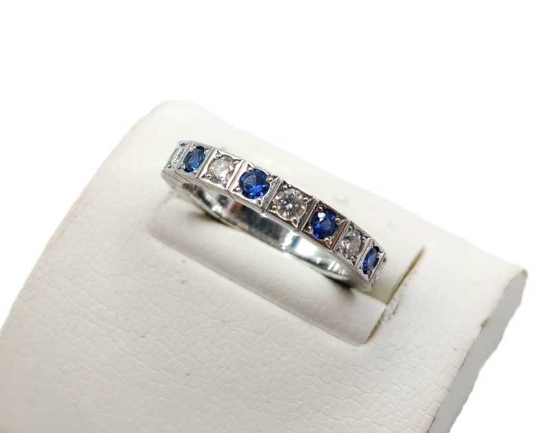 カルティエ買取 750WG ラニエール リング サファイア ダイヤモンド