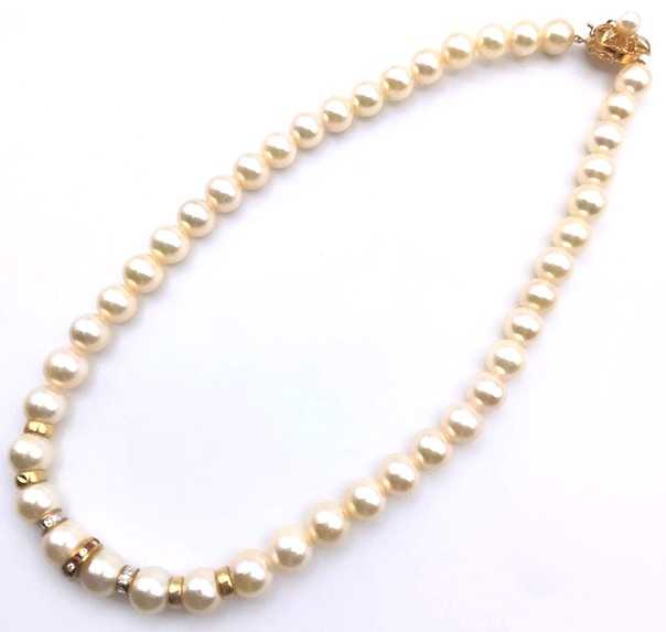 宝石買取　K14パールネックレス