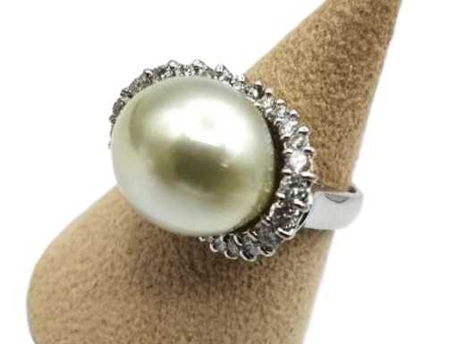 宝石買取 Pt900 パール ダイヤモンド リング