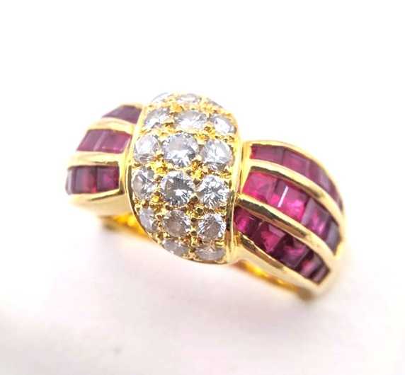 宝石買取　K18ルビーダイヤモンドリング