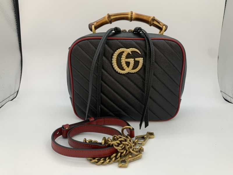 グッチ買取 GGマーモント バンブー2wayバッグ 602270