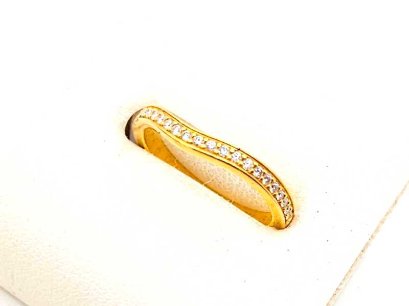 カルティエ買取 750YG バレリーナ カーブ ハーフエタニティ リング #50 