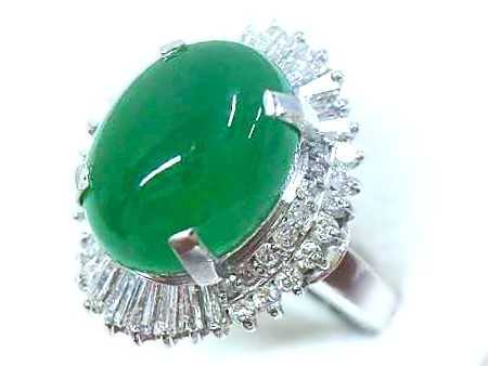 宝石買取 Pt900 翡翠 ダイヤモンド リング