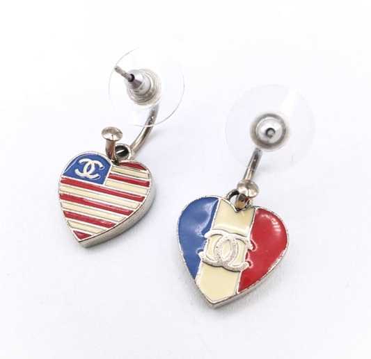 シャネル買取　ハートリバーシブルピアス　国旗