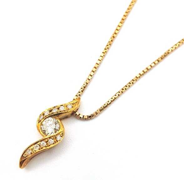 宝石買取　K18ダイヤモンドネックレス