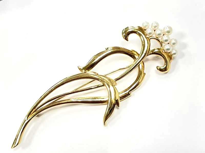 ミキモト買取 ブローチ パール K18