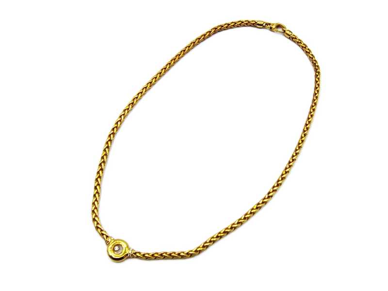 ショパール買取 750YG ハッピーダイヤモンド ネックレス